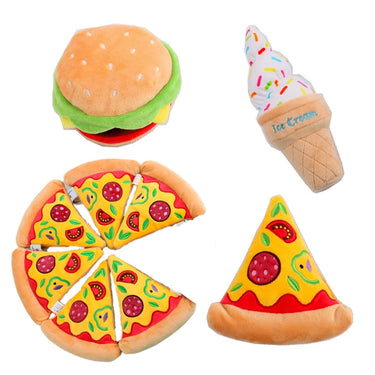 Adorable Plush Dog Toys: Whimsical Burger, Interactive Squeaky Chew Toy, Pet Accessories for Fun Play - Hamburger, Ice Cream, Pizza, Puppy Toys, Gift For Pet 44